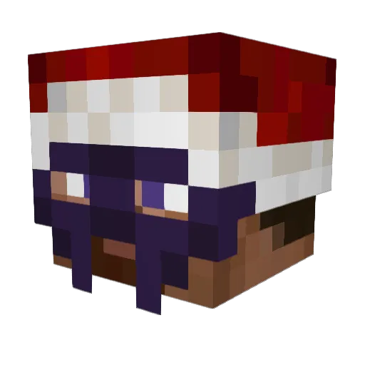 v3rf Minecraft avatar head, 3D render