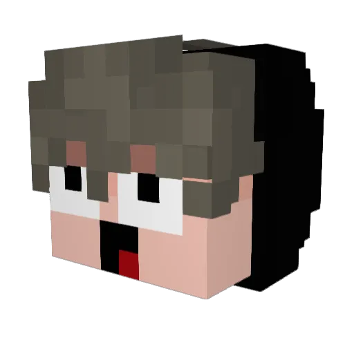 v3rtsk1 Minecraft avatar head, 3D render