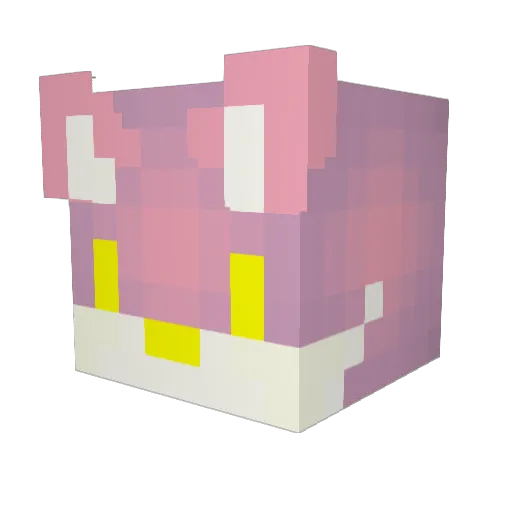v3xy Minecraft avatar head, 3D render