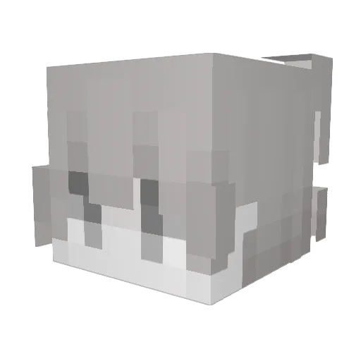 v4d Minecraft avatar head, 3D render