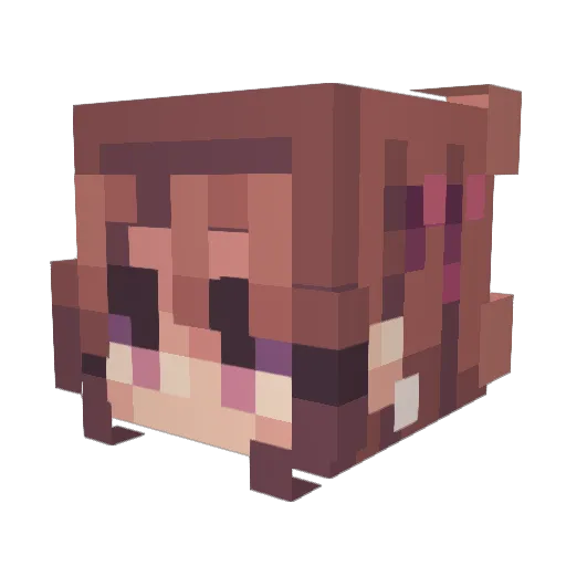 v4flower Minecraft avatar head, 3D render
