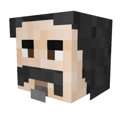 v4lent1n0 Minecraft avatar head, 3D render