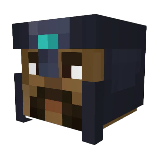 v4loz Minecraft avatar head, 3D render