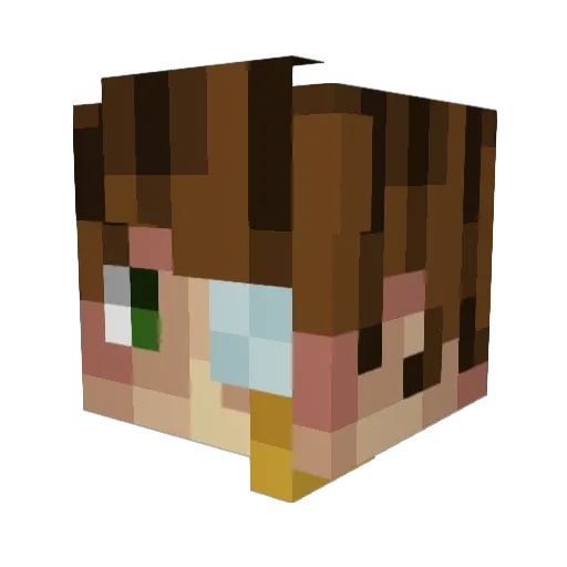 v4qq Minecraft avatar head, 3D render