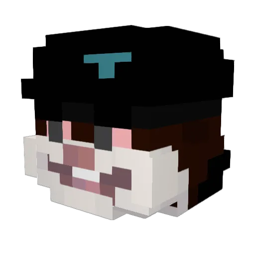 v4sellina Minecraft avatar head, 3D render