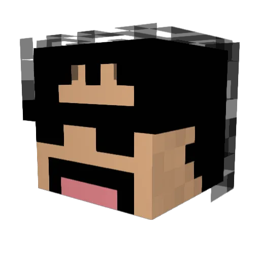 v6175r4h4 Minecraft avatar head, 3D render