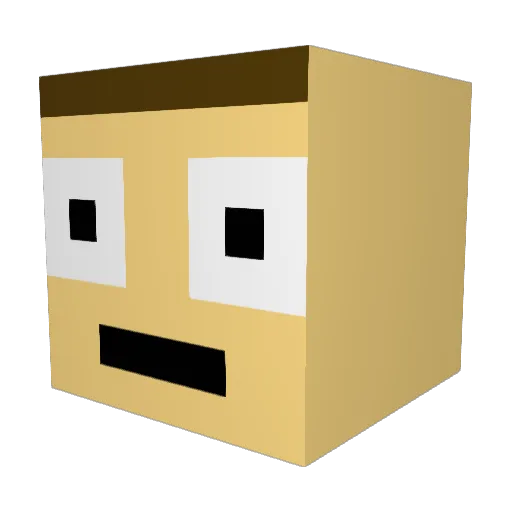 v6ync_ Minecraft avatar head, 3D render