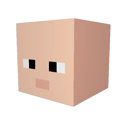 v7nny7 Minecraft avatar head, 3D render