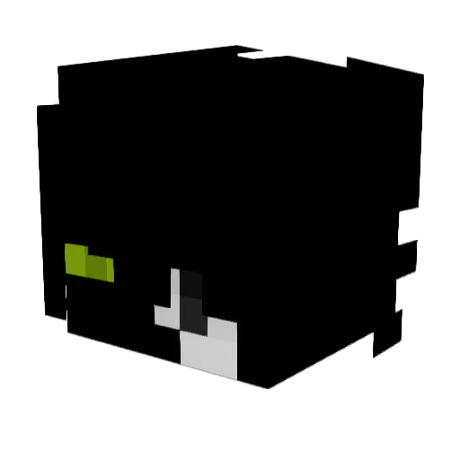 v7q2 Minecraft avatar head, 3D render