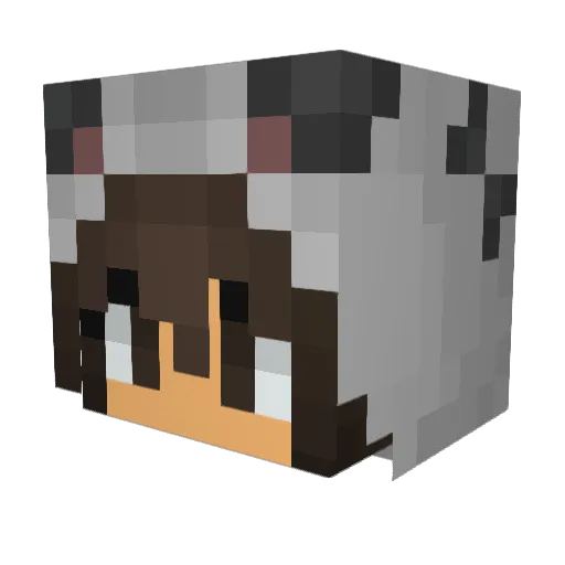 v8 Minecraft avatar head, 3D render