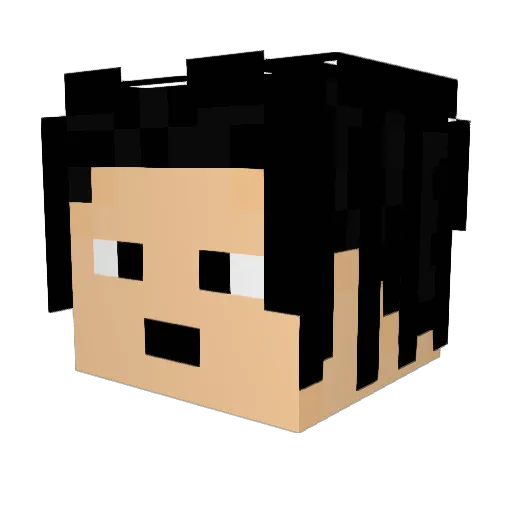 v8__ Minecraft avatar head, 3D render