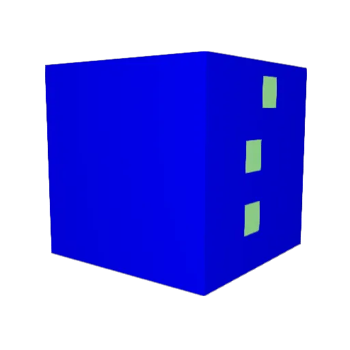 v999 Minecraft avatar head, 3D render
