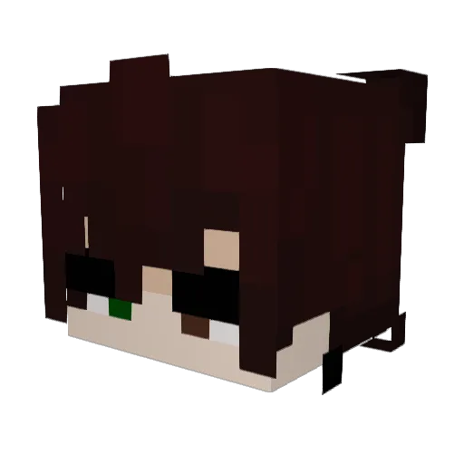 vAbba Minecraft avatar head, 3D render