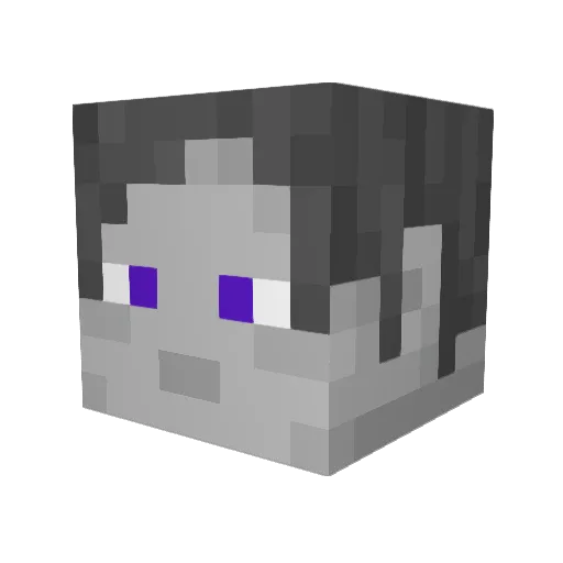 vAlbum Minecraft avatar head, 3D render