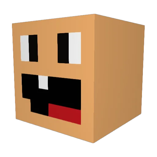 vBennet Minecraft avatar head, 3D render