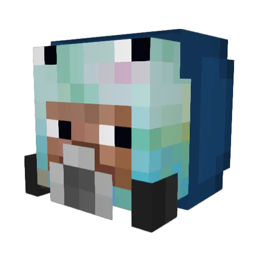vBexterV2 Minecraft avatar head, 3D render