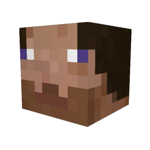 vCalmm Minecraft avatar head, 3D render