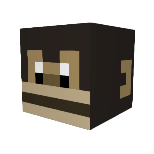 vCarToons Minecraft avatar head, 3D render