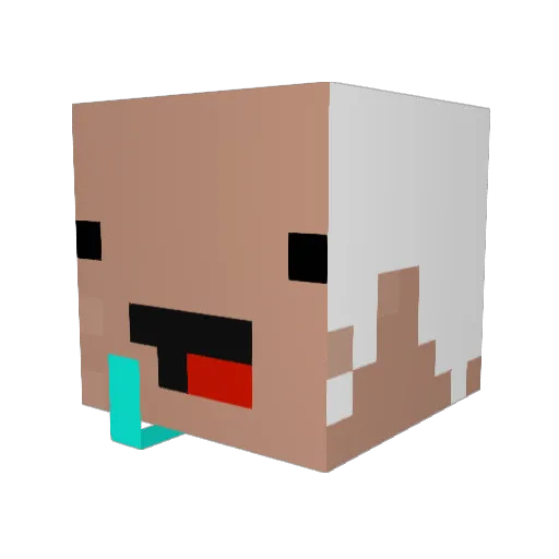vCarlo Minecraft avatar head, 3D render