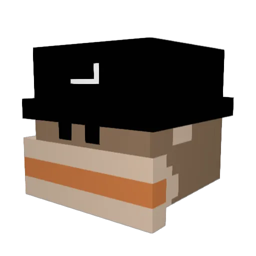 vChauk Minecraft avatar head, 3D render