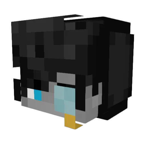 vCrash_ Minecraft avatar head, 3D render