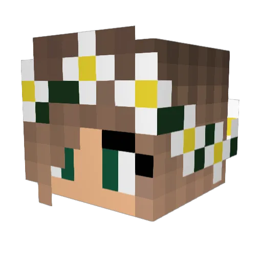 vCryptic Minecraft avatar head, 3D render