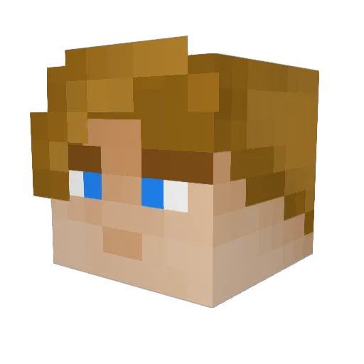 vDavz Minecraft avatar head, 3D render