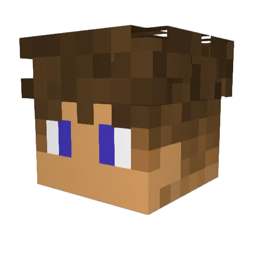 vDixer Minecraft avatar head, 3D render
