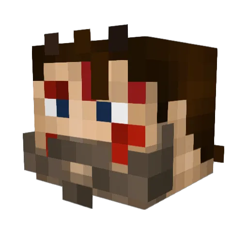 vDodo Minecraft avatar head, 3D render