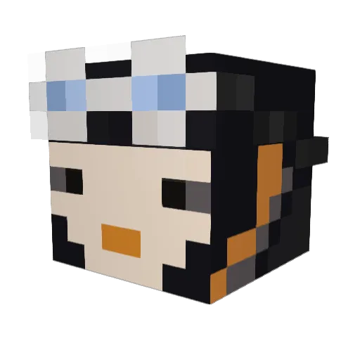 vDubzi Minecraft avatar head, 3D render