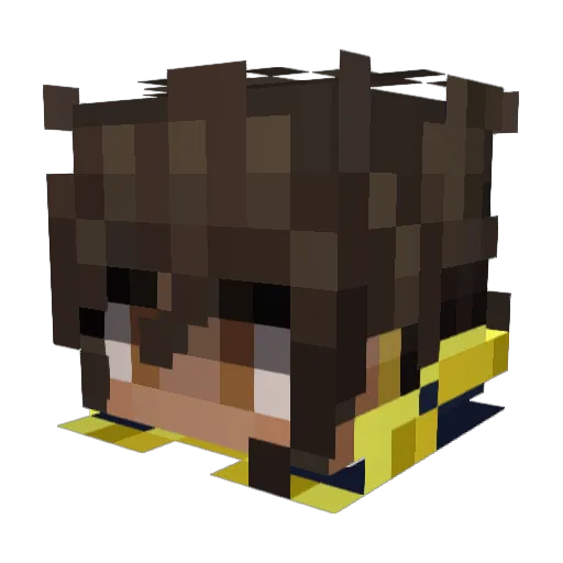 vDyvn Minecraft avatar head, 3D render
