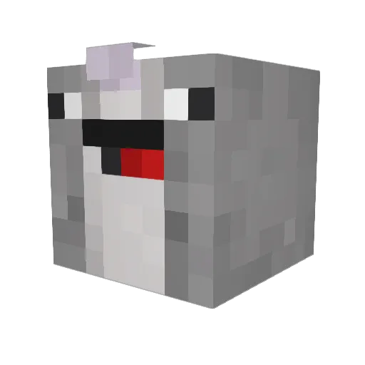 vEmphatic Minecraft avatar head, 3D render