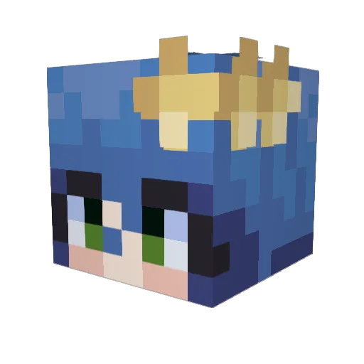vErystal Minecraft avatar head, 3D render