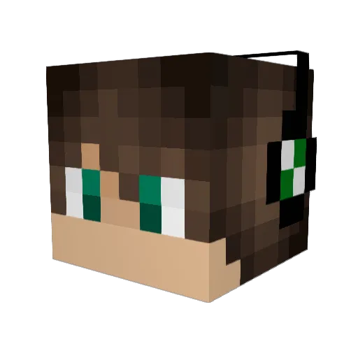 vExeption Minecraft avatar head, 3D render