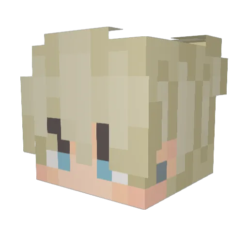 vF4bii Minecraft avatar head, 3D render