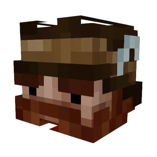 vFALLENxPSYCHOv Minecraft avatar head, 3D render
