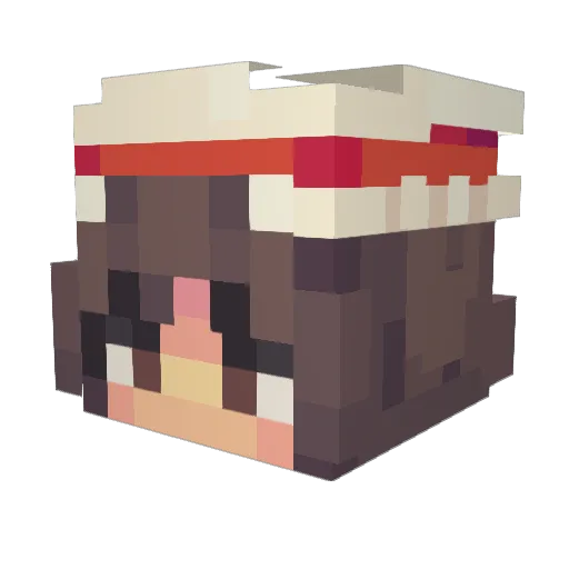 vFairy Minecraft avatar head, 3D render