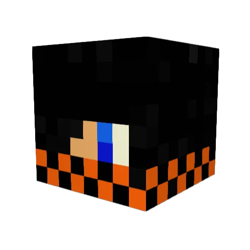 vFlameCat Minecraft avatar head, 3D render