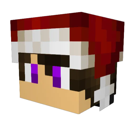 vFoker Minecraft avatar head, 3D render