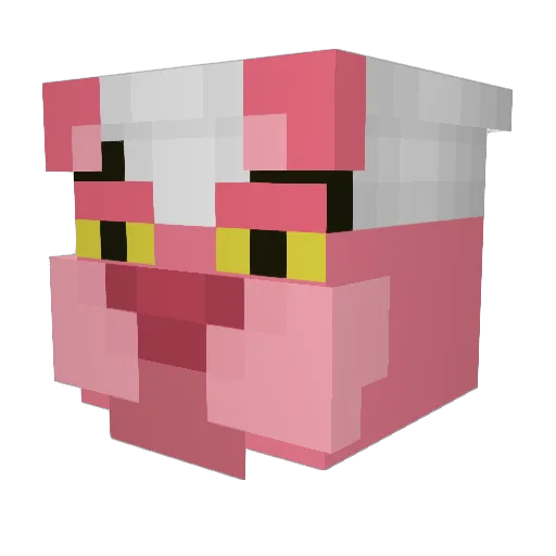 vFusionnnn Minecraft avatar head, 3D render