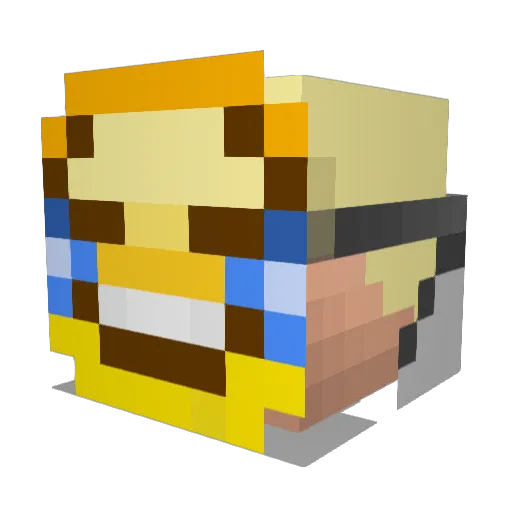 vGejucitis Minecraft avatar head, 3D render