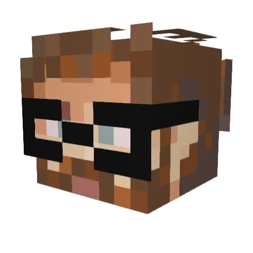 vGhostface Minecraft avatar head, 3D render