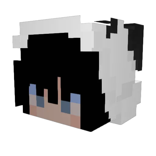 vHack Minecraft avatar head, 3D render