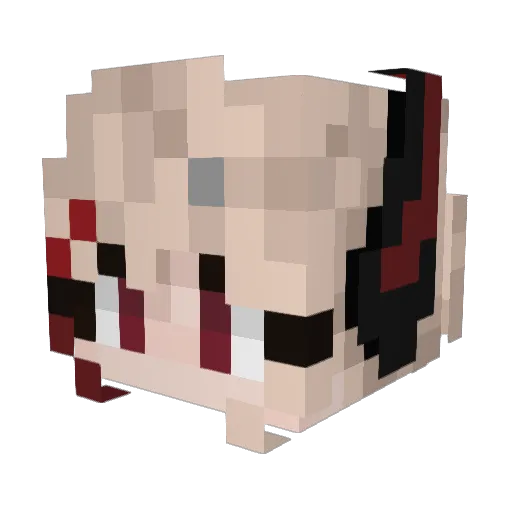 vIVvictory Minecraft avatar head, 3D render