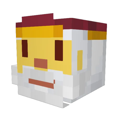 vJaap Minecraft avatar head, 3D render