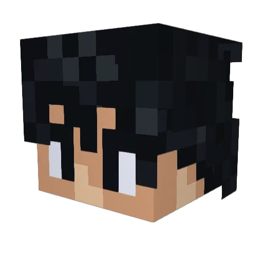 vKLDx Minecraft avatar head, 3D render