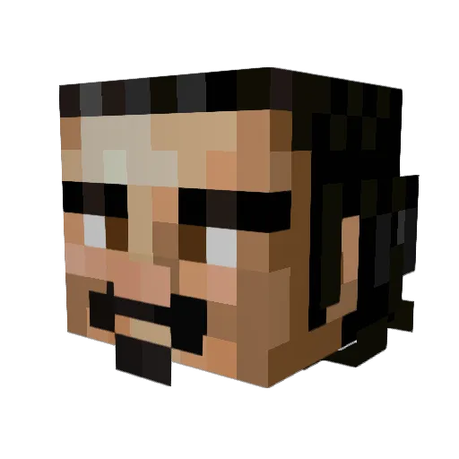 vKRazzi Minecraft avatar head, 3D render