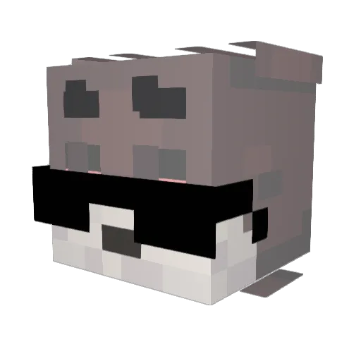 vKassper Minecraft avatar head, 3D render