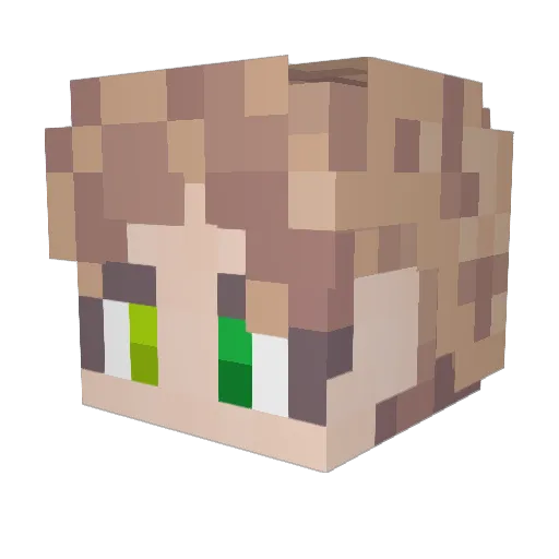 vKazushima Minecraft avatar head, 3D render