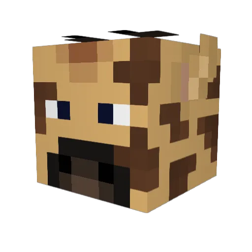 vKedu Minecraft avatar head, 3D render